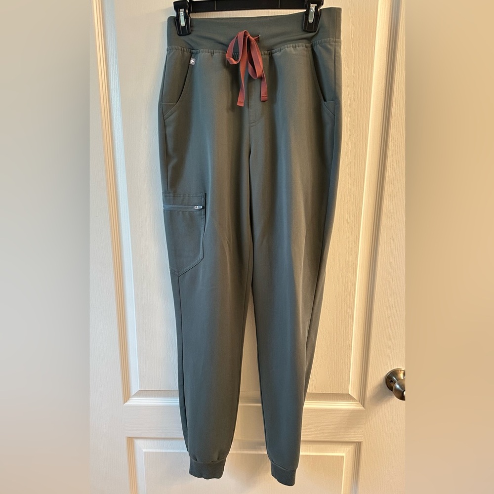 Figs Zamora High Waisted Jogger Scrub Pants-color bonsai
